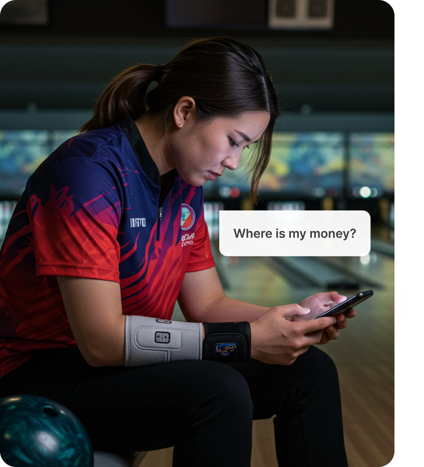 Athlete payment challenges illustration